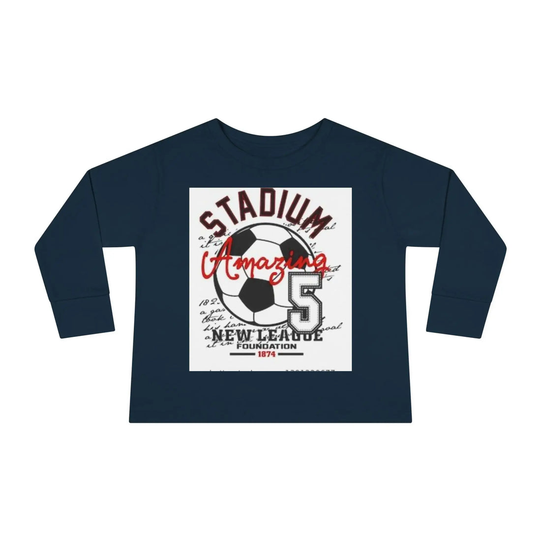 Cute Toddler Long Sleeve Tee, Youth Soccer Shirt, Amazing Stadium Graphic Tee, Perfect for Kids Sports Events, Gift for Little Athletes