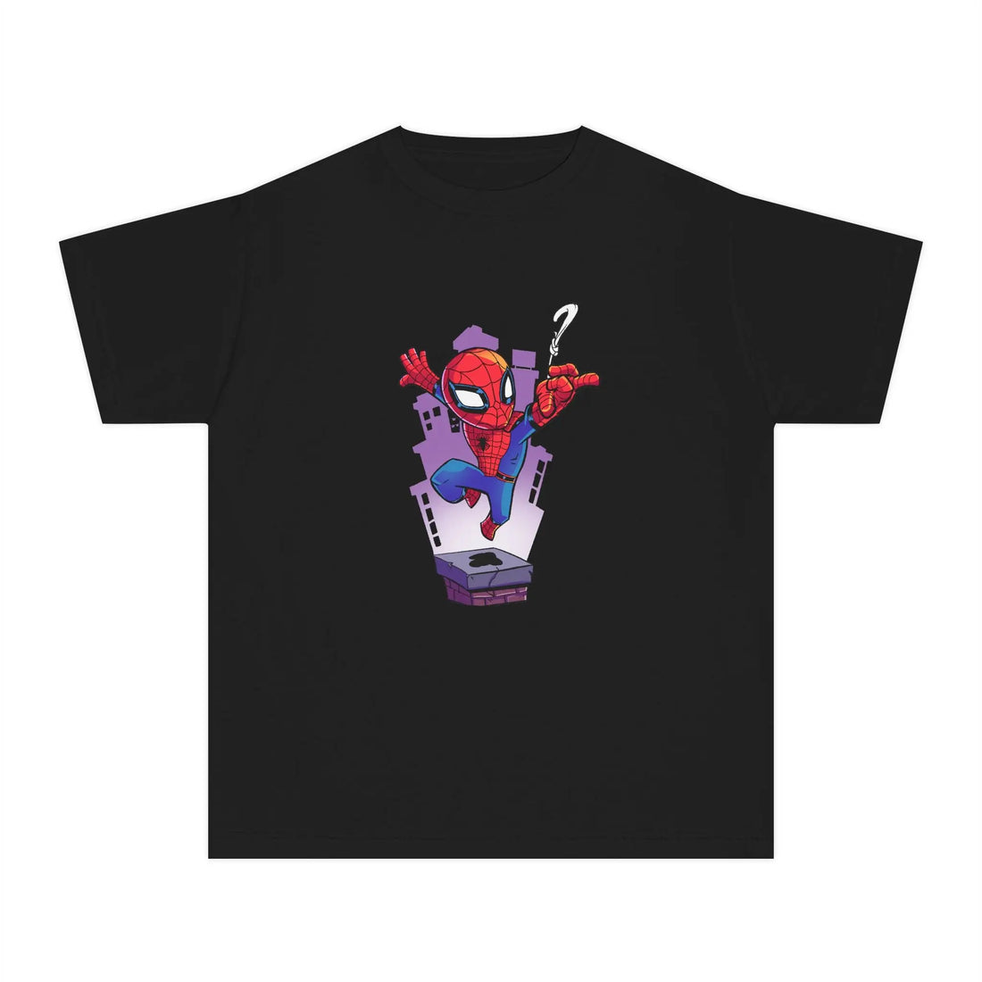 Youth Spiderman Tee, Kids Superhero Shirt, Comic Book Style T-Shirt, Fun Gift for Boys, Great for Birthdays, Summer Playwear